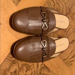 Tan mules by Talbots